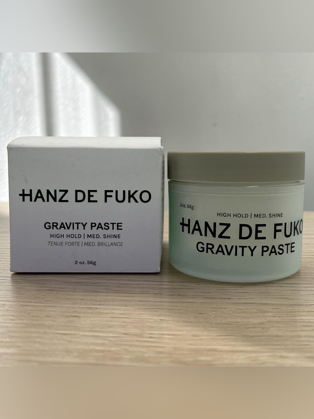 Hanz de Fuko Gravity Paste Hair Styler High Hold Medium Shine Super-Grip 2 oz